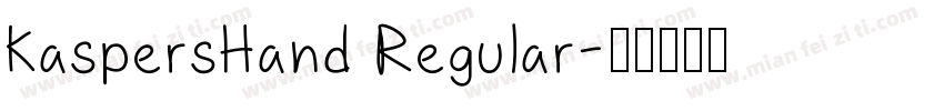 KaspersHand Regular字体转换